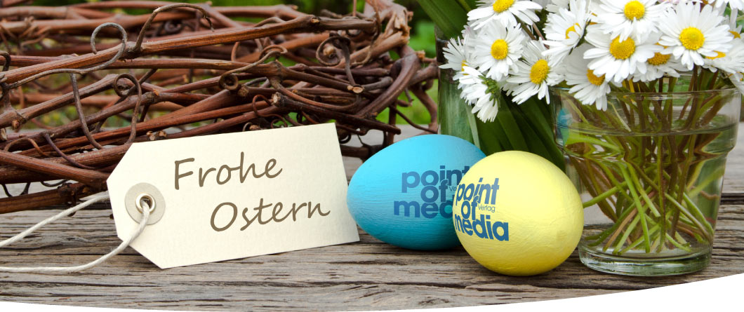 Ostereier mit Logo - point of media Verlag GmbH